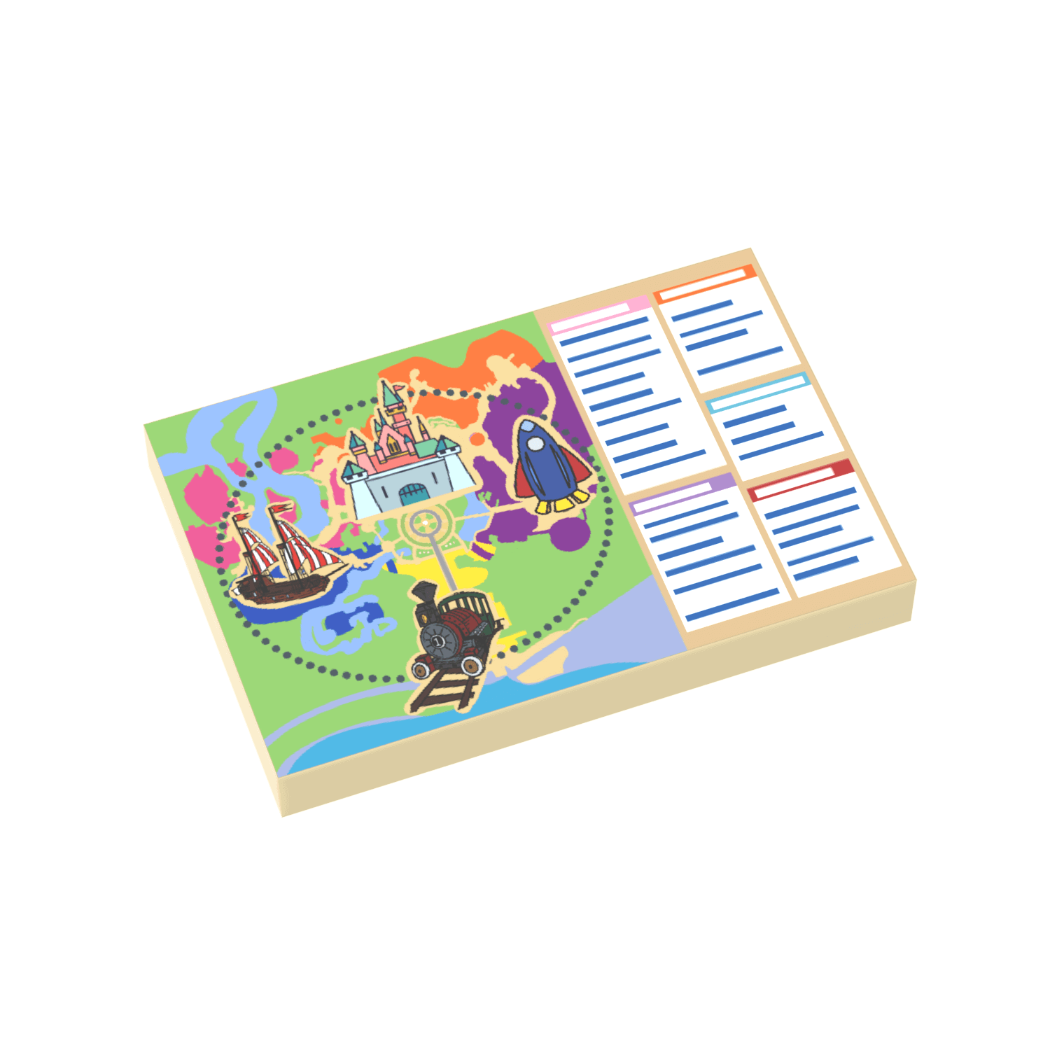 Theme Park Map - Custom Printed Using a LEGO® Part