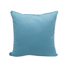 Oceana blue solid back of polypropylene throw pillow - coastal textile