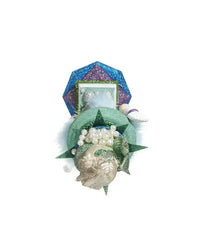Top view of mermaid king nutcracker