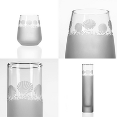 Sea Shore Etched Glassware