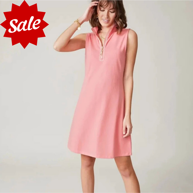 Serena Half-Zip Dress - Peach Blossom