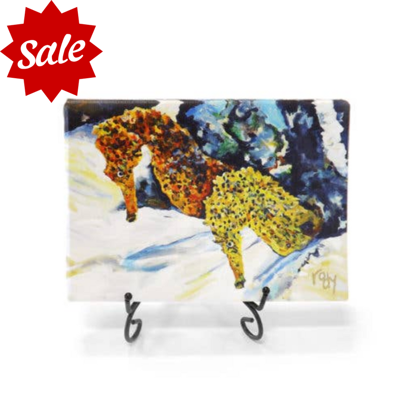 Pair Of Atlantis Seahorses Mini Giclee