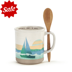 On the Beach Mug with Spoon