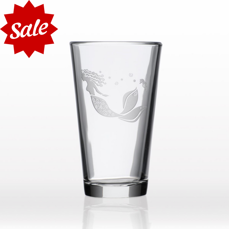 Etched Pint Glass