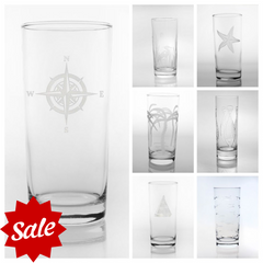 Etched Highball Glass