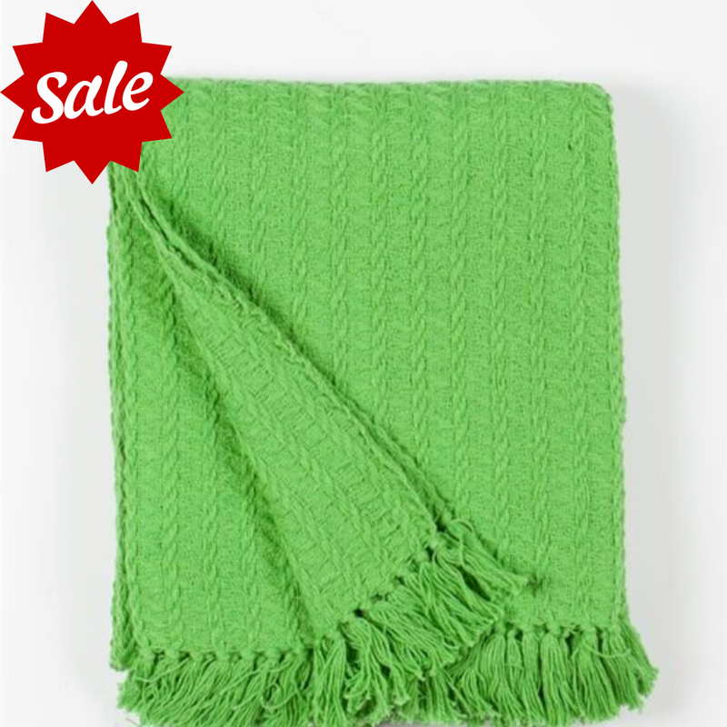 Cotton Knit Throw Blanket