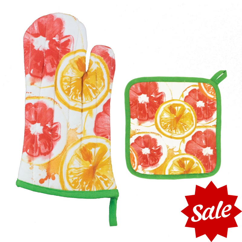 Citrus Oven Mitt & Pot Holder