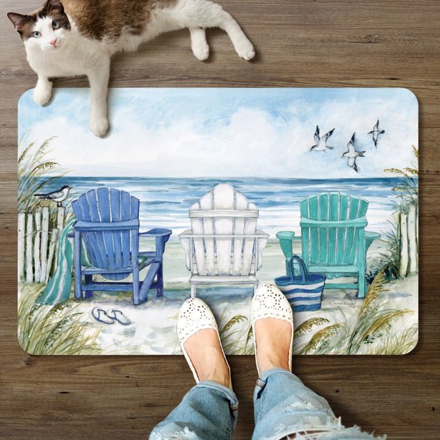 Adirondack Beach Chairs Anti - Fatigue Comfort Floor Mat 30" x 20" - accent rugsCounterArt/Highland Home/Thirstystone/CoasterStone