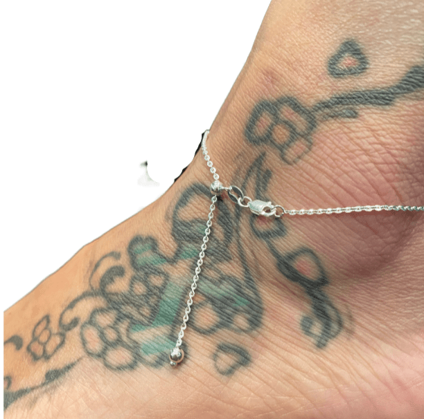 Adjustable Sterling Silver Rope Anklet - JewelryIsland Connection