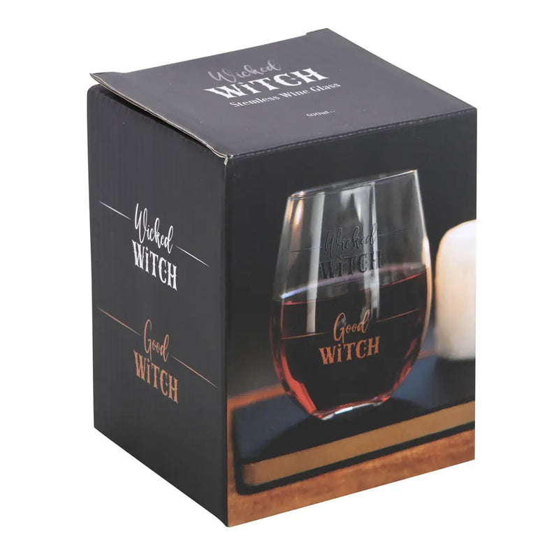 Wicked Witch Stemless Halloween Wine Glass