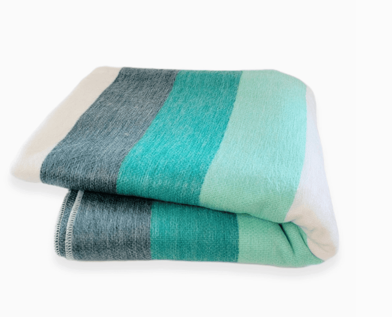 Agua Marina - Alpaca Wool Throw Blanket - blanketLATITUDE ZERO GOODS