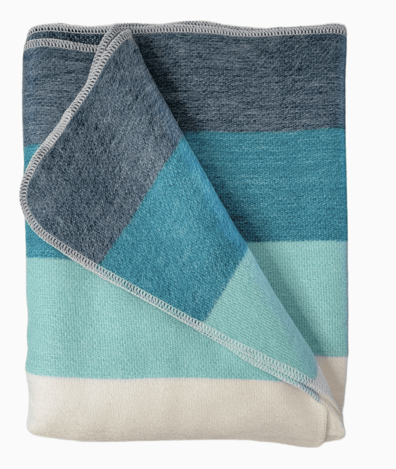 Agua Marina - Alpaca Wool Throw Blanket - blanketLATITUDE ZERO GOODS