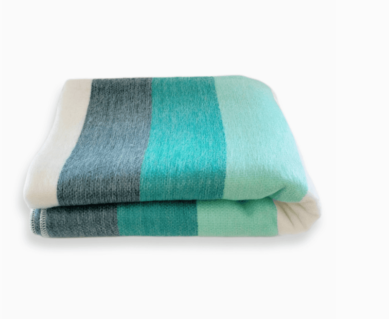 Agua Marina - Alpaca Wool Throw Blanket - blanketLATITUDE ZERO GOODS