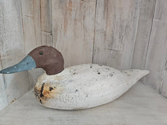 Antique Vintage Wood Carved Duck Decoy - Accent DecorLoving Coastal Living