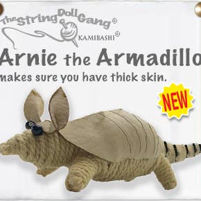 Arnie the Armadillo String Doll Keychain - KeychainKamibashi