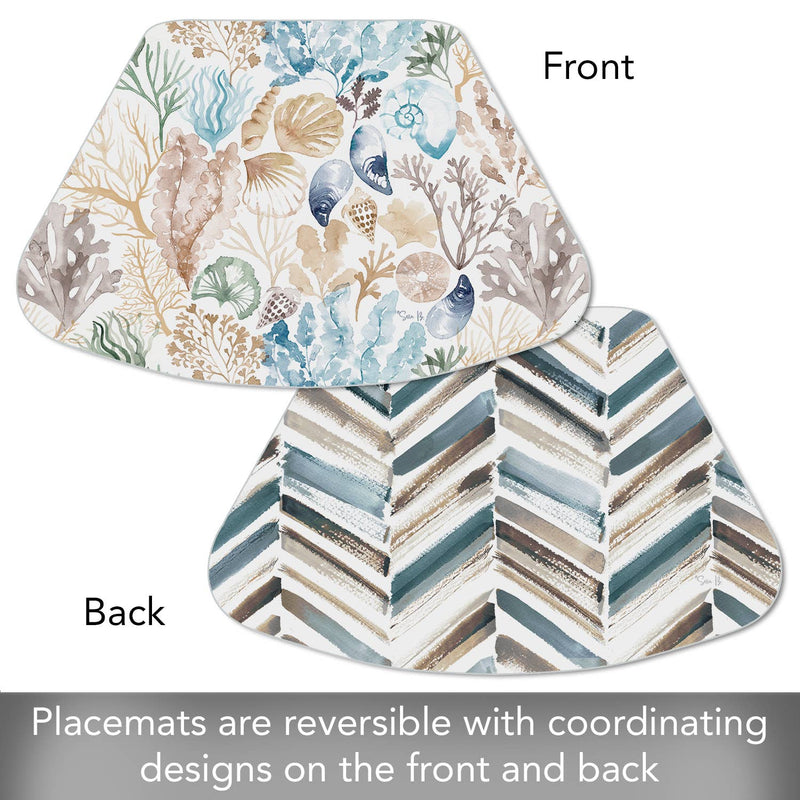 "Tidepool"  Wedge Shaped Reversible Flexible Placemat