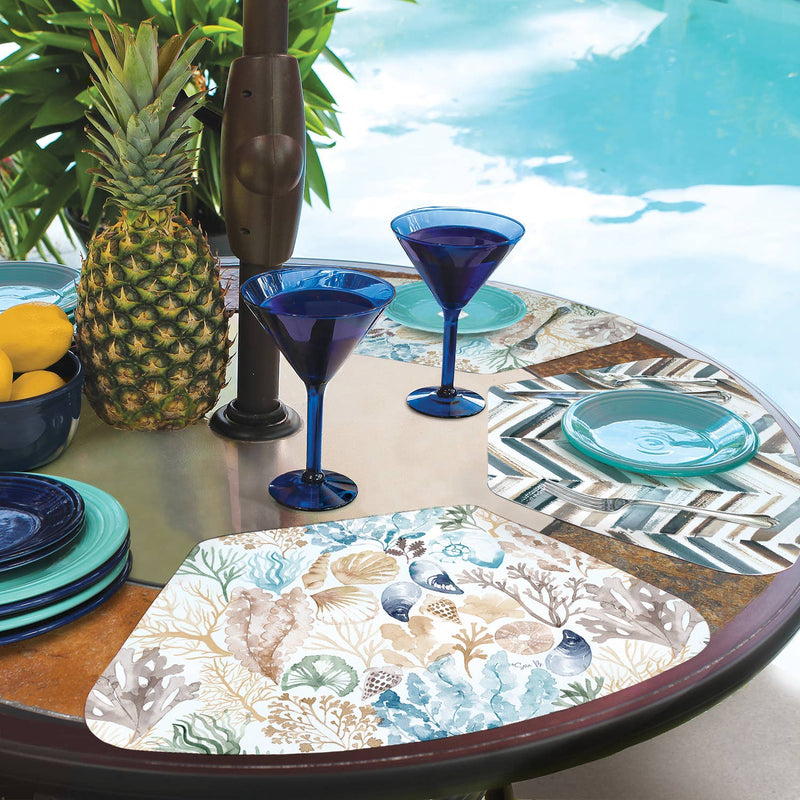 "Tidepool"  Wedge Shaped Reversible Flexible Placemat