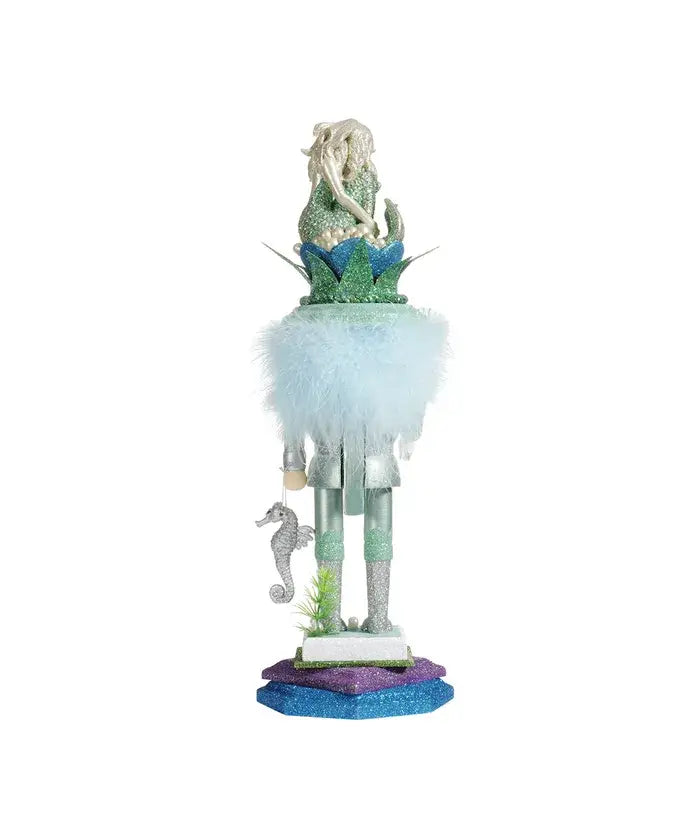 Back view of mermaid king nutcracker