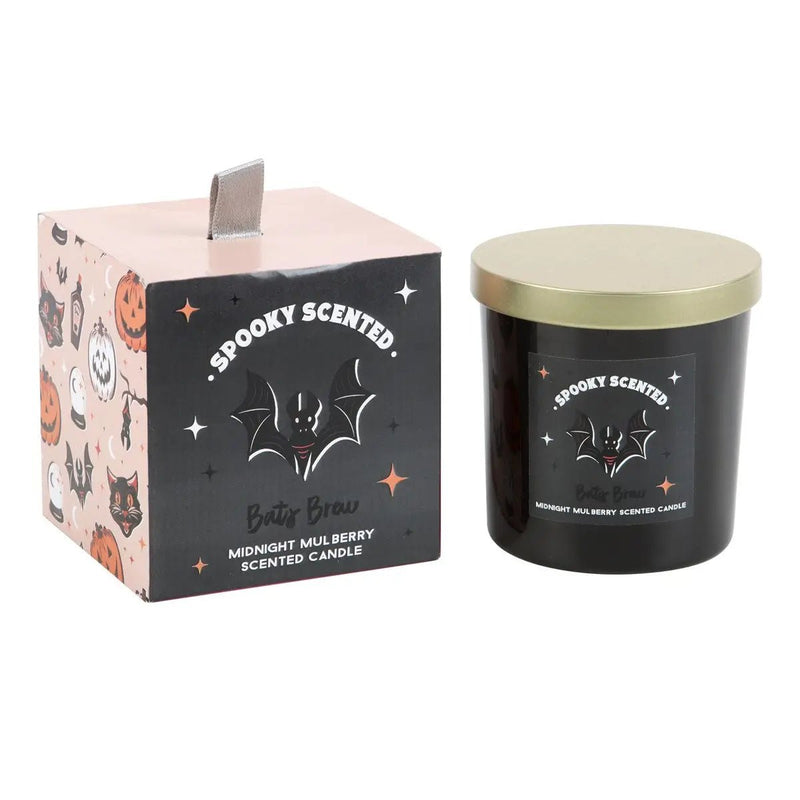 Bats Brew Midnight Mulberry Halloween Candle - Something Different Wholesale