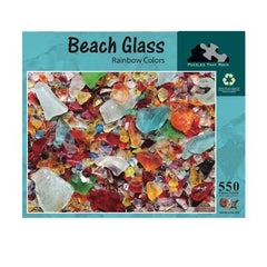 Beach Glass: Rainbow Colored 550 Piece Jigsaw Puzzle - PuzzlesPuzzles That Rock