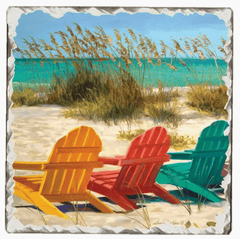 Beach Vibes Assorted Single Coasters - CounterArt/Highland Home/Thirstystone/CoasterStone