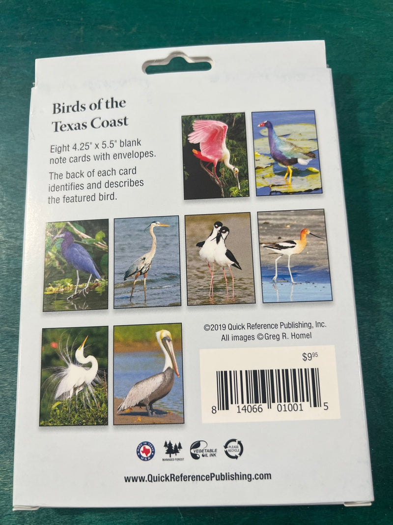 Birds of Texas Coast Note Cards - stationaryQuick Reference