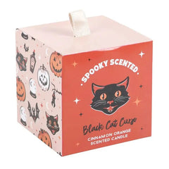 Black Cat Curse Cinnamon Orange Halloween Candle - Something Different Wholesale