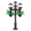 Black City Lamppost with Two Hanging Flower Baskets - Build Kit - Made Using LEGO® Parts