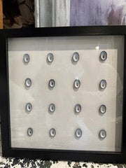 Black Shadowbox Frame with Blue Limpet Shells, Made to order - Loving Coastal Living