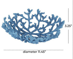 Blue Resin Coral Textured Decorative Bowl - Decorative BowlUmainc