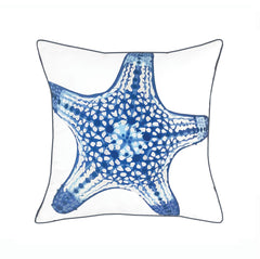 Blue Starfish Indoor/Outdoor Throw Pillow - Rightside Design