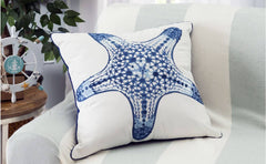 Blue Starfish Indoor/Outdoor Throw Pillow - Rightside Design