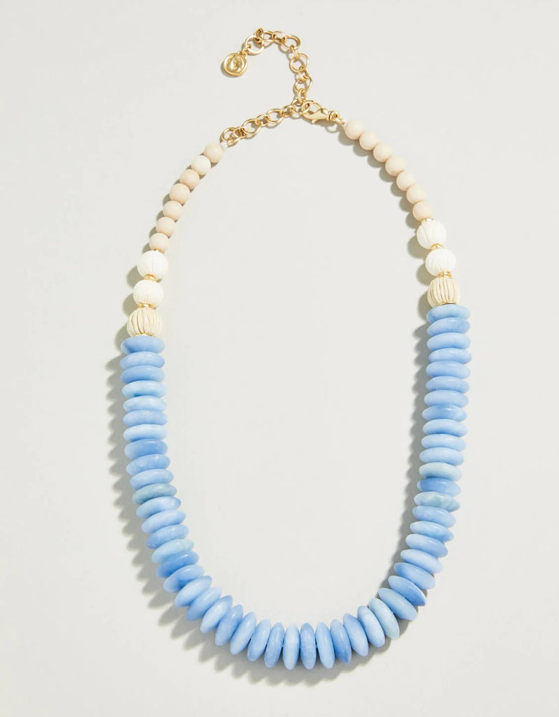 Blue Gaia Beaded Necklace 17"