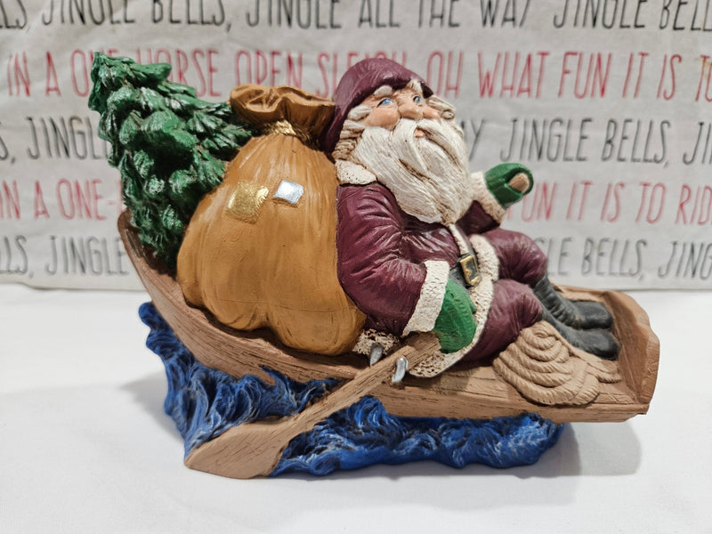 Boating Santa Figurine - Christmas decorJohnny Smith