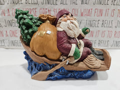 Boating Santa Figurine - Christmas decorJohnny Smith