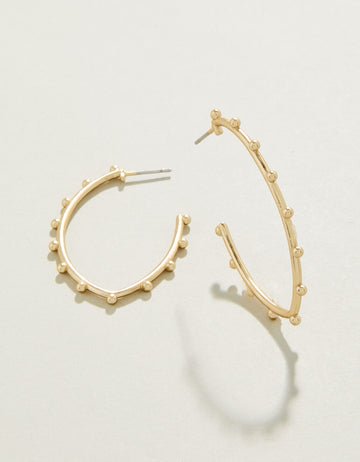 Bobbi Hoop Earrings Gold - EarringsSPARTINA 449