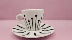 Bodum Espresso Cup and Saucer Set – Modern Black & White Design - MugLoving Coastal Living