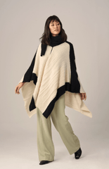 Boucle Alpaca Cape | Knitted Alpaca Shawl | Fall | Winter - ApparelWUAMAN