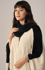Boucle Alpaca Cape | Knitted Alpaca Shawl | Fall | Winter - ApparelWUAMAN