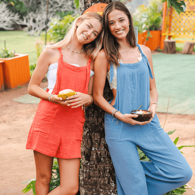 Bright Coral Romper - ApparelLotus and Luna