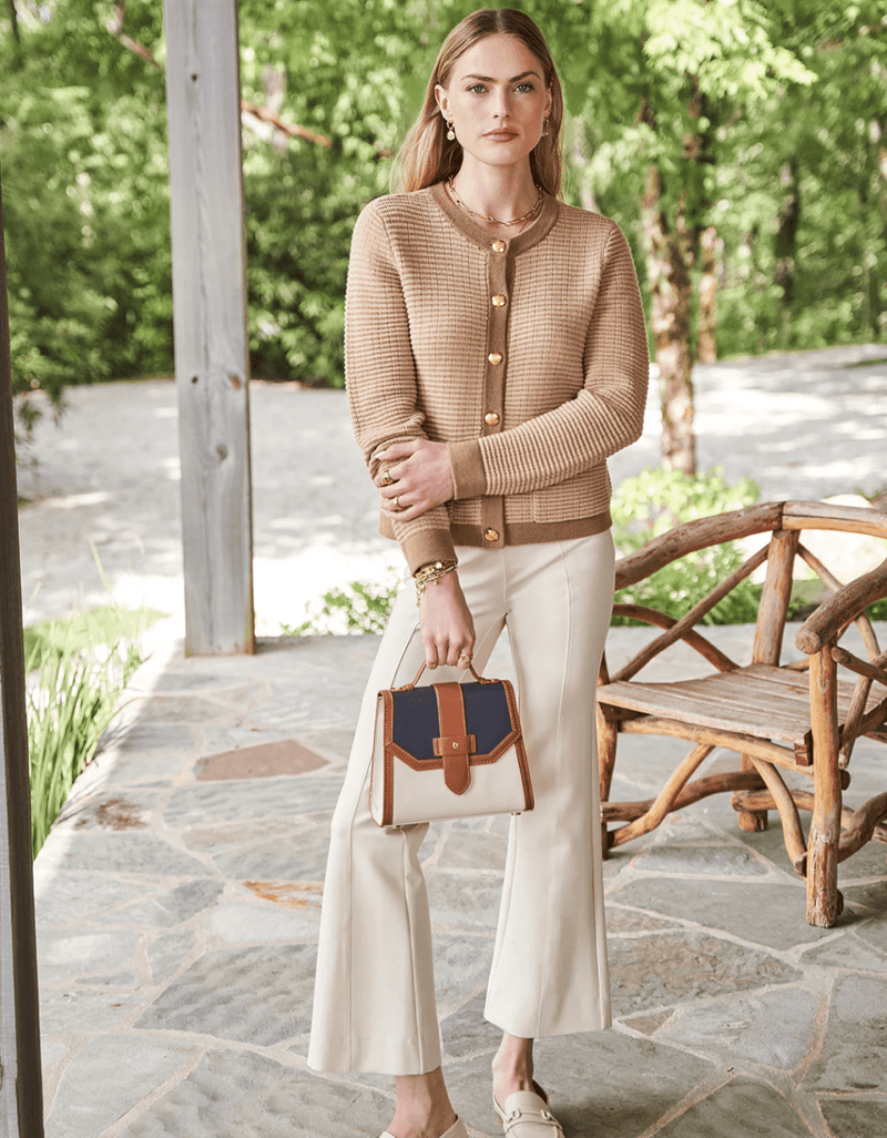 Brooke Ponte Trouser Alabaster - ApparelSPARTINA 449