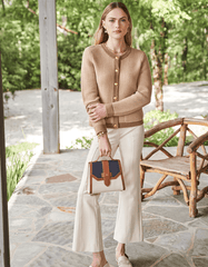 Brooke Ponte Trouser Alabaster - ApparelSPARTINA 449