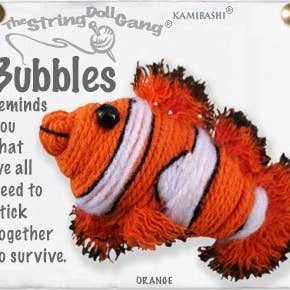 Bubbles the Clownfish String Doll Keychain - KeychainKamibashi