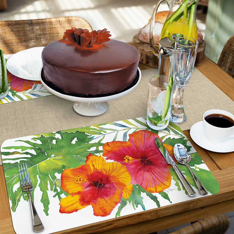 Tropical Paradise Reversible Rectangular Plastic Placemat