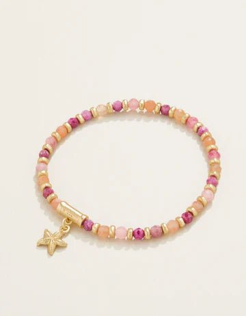 Calm Waters Stretch Bracelet – Ruby Sunstone - BraceletSPARTINA 449