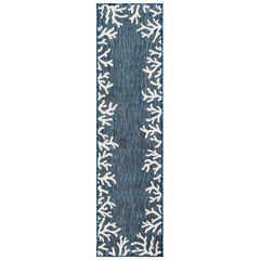 Carmel Coral Border Indoor/Outdoor Rug Navy - 3'9