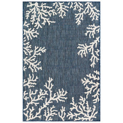 Carmel Coral Border Indoor/Outdoor Rug Navy - 3'9