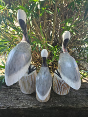 Carved Wooden Pelican Decor – 3 Sizes Available - Sculptures & StatuesOh My!