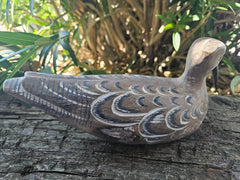 Carved Wooden Snipe Sitting Home Decor – 10.5