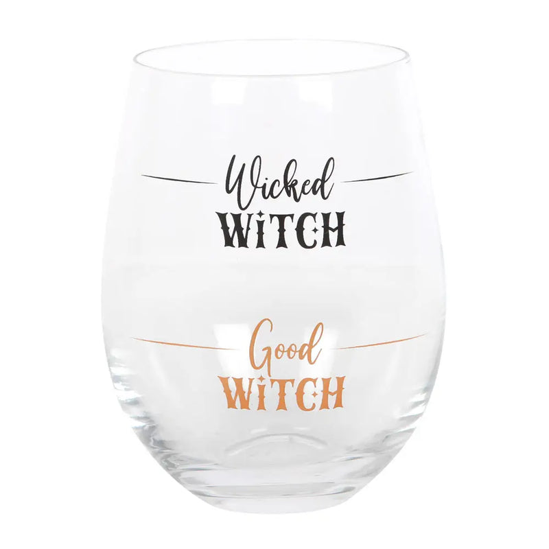 Wicked Witch Stemless Halloween Wine Glass